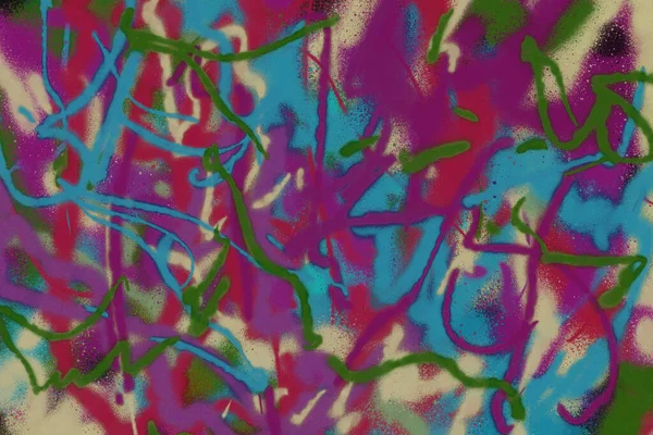 Vernice Spray Multicolore Carta Parati Astratta — Foto Stock
