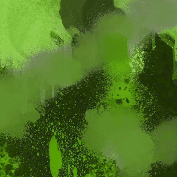 Tinta Spray Verde Papel Parede Abstrato — Fotografia de Stock