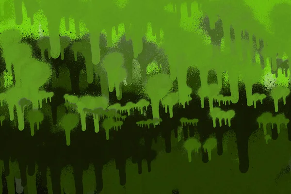 Зелена Фарба Розпилення Абстрактних Шпалер — стокове фото