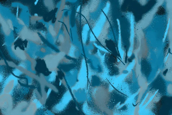 Синя Розпилювальна Фарба Абстрактні Шпалери — стокове фото