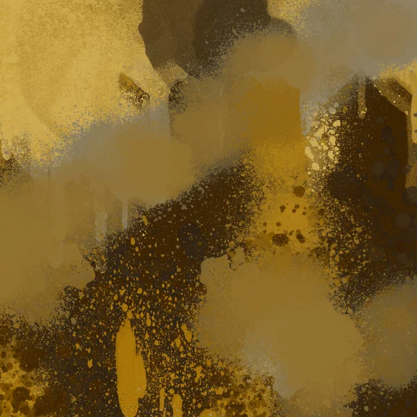 Gelbe Sprühfarbe Abstrakte Tapete — Stockfoto