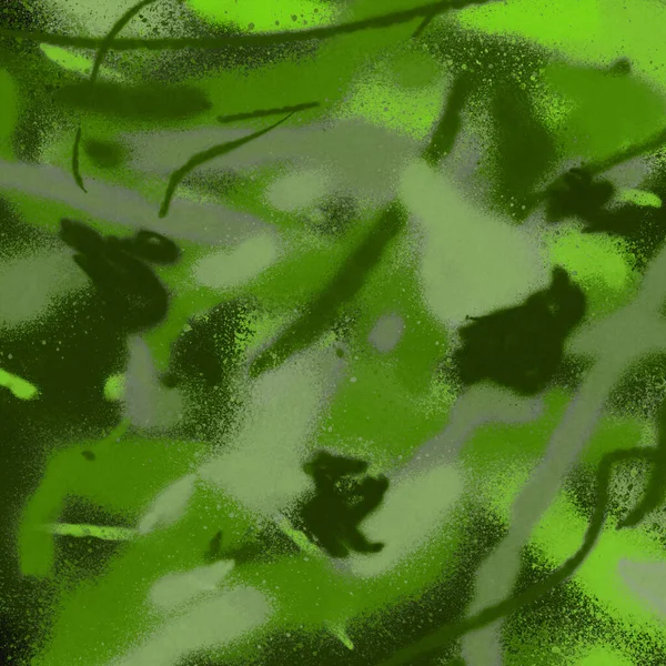 Tinta Spray Verde Papel Parede Abstrato — Fotografia de Stock