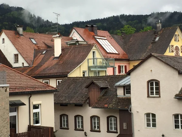 Maisons Autriche Journée Pluvieuse — Photo