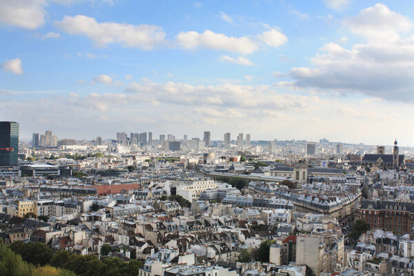 View of Paris from a height. France.