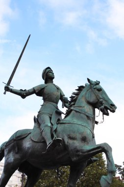 Jeanne D'arc. Joan of Arc anıt. Paris Fransa.