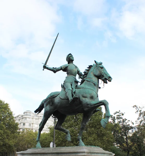 Jeanne Arc Joan Des Bogendenkmals Paris France — Stockfoto