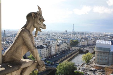 Notre Dame Paris France gargoyles clipart