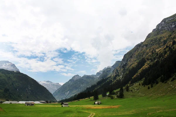 Paisaje Suizo Con Montañas Alpes Verano —  Fotos de Stock