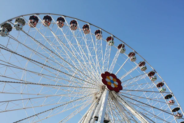 Attractions Wheel in sunny day. Wien Austria. Vienna