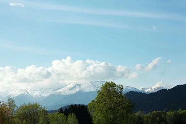 Alpen Mit Schnee Frühling — Stockfoto