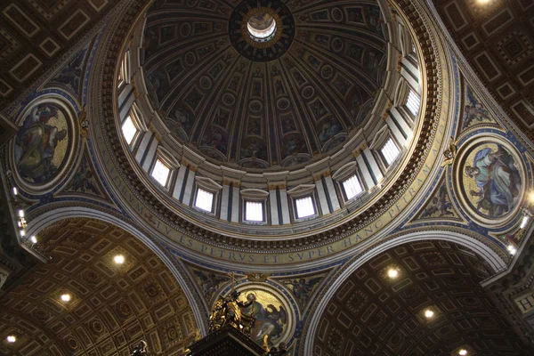 Olaszország Róma 2018 November Belsejében Kupola Szent Péter Bazilika Vatikán — Stock Fotó