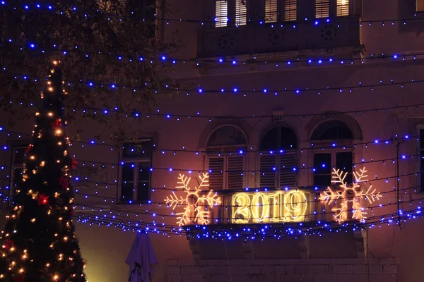 Decoración Navidad Zadar Croacia 2019 — Foto de Stock