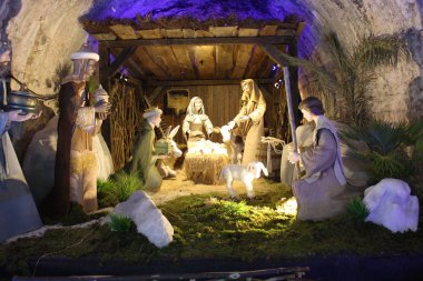 İsa'nın doğuş. Noel dekorasyon.