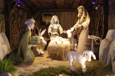 İsa'nın doğuş. Noel dekorasyon.