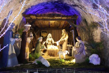 İsa'nın doğuş. Noel dekorasyon.