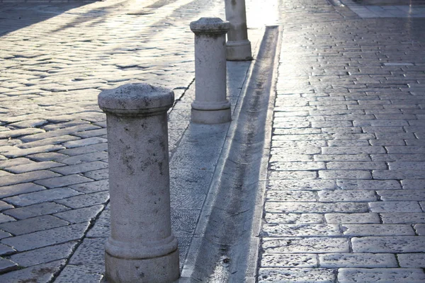 Achtergrond Van Oude Steen Straat Zadar Kroatië — Stockfoto