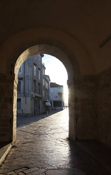 Puerta Del Mar Puerta San Crisógono Zadar Zadar Croacia Entrada —  Fotos de Stock