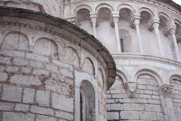 Chiesa San Crisogono Zara Croazia Stile Romanico Dettagli — Foto Stock