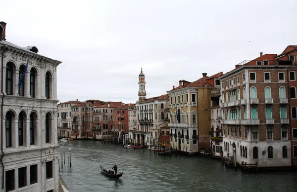 Venedig Blick Auf Den Großen Kanal Und Die Kathedrale Santa — Stockfoto