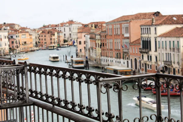 Venedik Görünümünü Büyük Kanal Şubat 2018 Venedik Mimarlık — Stok fotoğraf