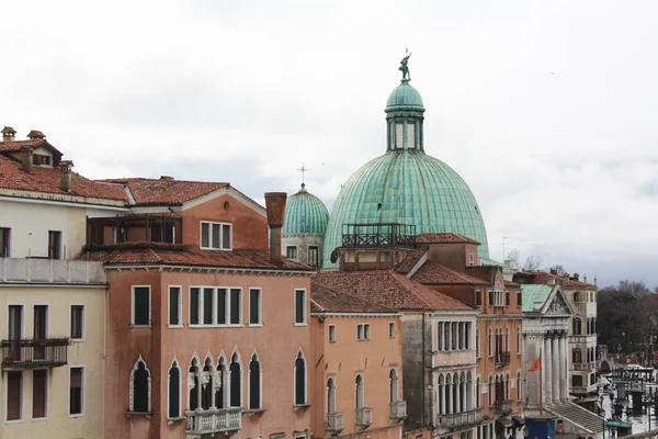 Veneza Vista Para Grande Canal Catedral Santa Maria Della Salute — Fotografia de Stock