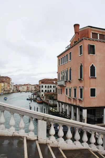 Venedik Görünümünü Büyük Kanal Şubat 2018 Venedik Mimarlık — Stok fotoğraf