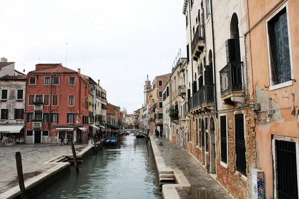 Venedik Talya Şubat 2018 Kanalı Nın Görünümü Şubat 2018 Venedik — Stok fotoğraf