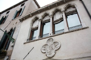 Venedik / İtalya - 02 Şubat 2018. Kanalı'nın görünümü. Şubat 2018. Venedik Mimarlık.