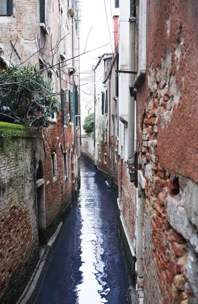 Venice Italy February 2018 View Canal February 2018 Venetian Architecture — Stock Photo, Image