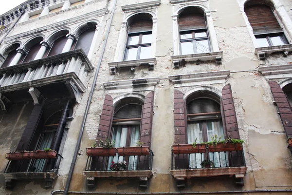 Venice Italy February 2018 View Canal February 2018 Venetian Architecture — Stock Photo, Image