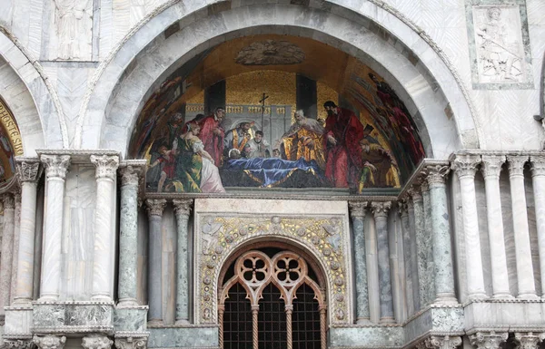 Mark Meydanı Venedik Talya Saint Mark Katedrali Ayrıntılar Saint Marco — Stok fotoğraf