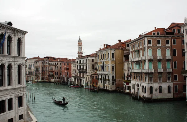 Venedik Talya Şubat 2018 Venedik Görünümünü Gondol Ile Grand Canal — Stok fotoğraf
