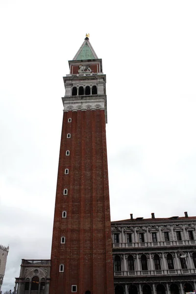 Venedig Italien Februar 2018 Markplatz Venedig Italien Kirchturm San Marco — Stockfoto