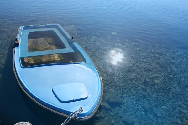 Vieux Bateau Dans Mer Adriatique Sous Eau — Photo