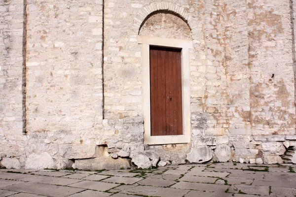 Igreja Donat Zadar Croácia Parede Textura Fundo — Fotografia de Stock