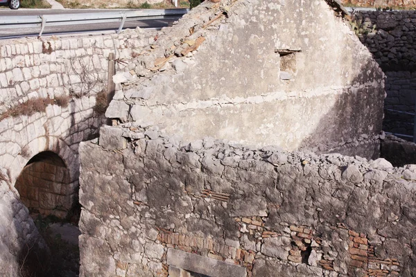 Ruines Vieille Maison Dans Côte Mer Adriatique Dalmatie Istrie Voyage — Photo