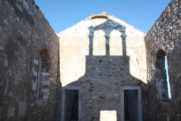 Igreja Velha Quebrada Croácia Zadar Após Guerra 19912001 Croácia Guerra — Fotografia de Stock