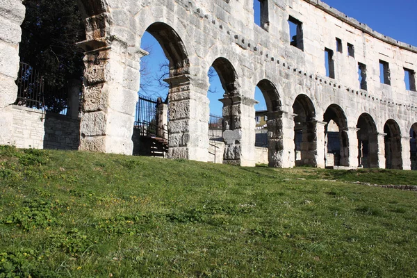 Anfiteatro Romano Pola Arena Antica Epoca Romana Architettura Croazia — Foto Stock