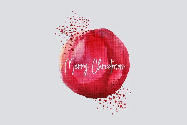 Maria Weihnachten Aquarell Postkarte Mit Roter Kugel — Stockfoto