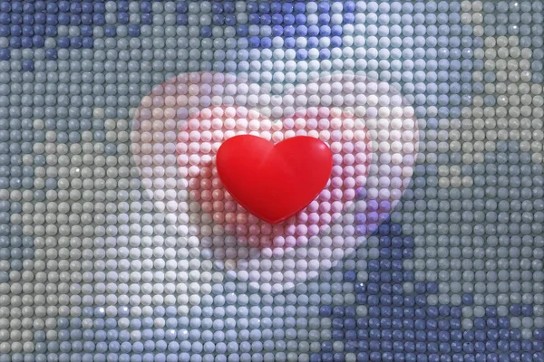 Kırmızı kalp, Sevgililer günü tebrik kartı. P.kodu arka plan