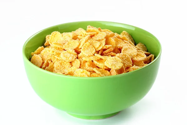 Cornflakes Wooden Bowl Table — Stock Photo, Image