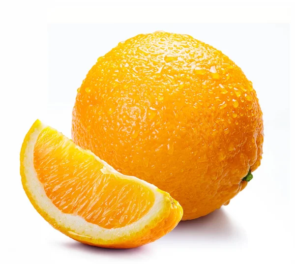 Orange Leaf Fruit Citrus Tropical Juicy Garden Great Two Fruit — Stock Photo, Image