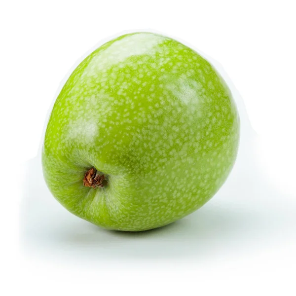 Green Apple Slice Isolated White Background — Stock Photo, Image