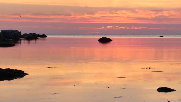 Закат Острове Готланд Юге Швеции Остров Расположен Балтийском Море — стоковое видео