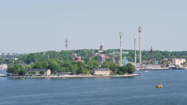 Time Lapse Capital Sueca Estocolmo Vemos Parque Diversões Chamado Grna — Vídeo de Stock