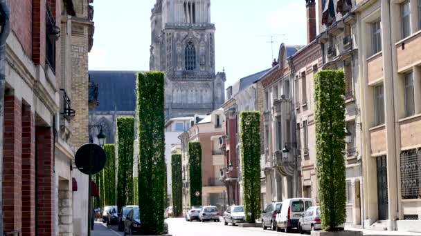Francji Orléans Jest Średniowieczne Miasto Widok Centrum Miasta Pobliżu Słynnej — Wideo stockowe
