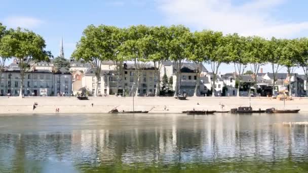 Orlans Bir Ili Komün Kuzey Merkez Fransa Olduğunu Loire Nehir — Stok video