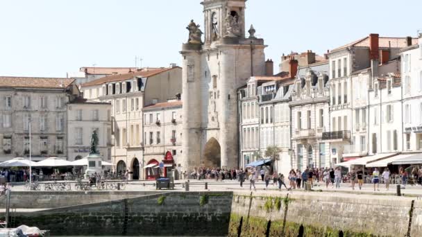 Centro Cidade Rochelle Porto Marítimo Costa Atlântica Oeste França Uma — Vídeo de Stock