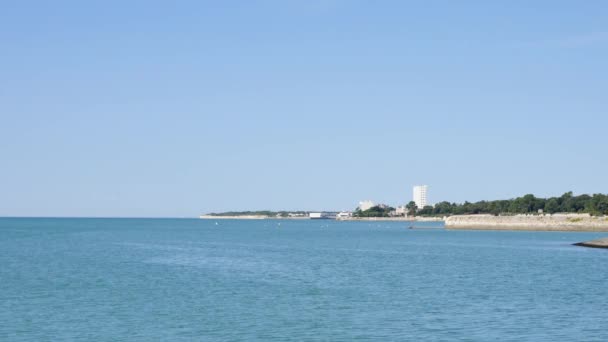 Landscape Visible City Rochelle West France Filmed Summer View Horizon — Stock Video