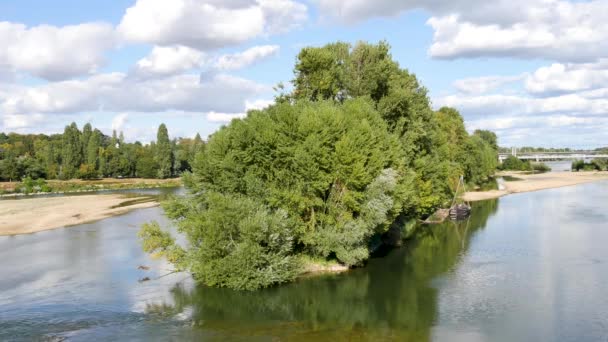 Paisaje Del Valle Del Río Loira Tours Una Ciudad Centro — Vídeos de Stock